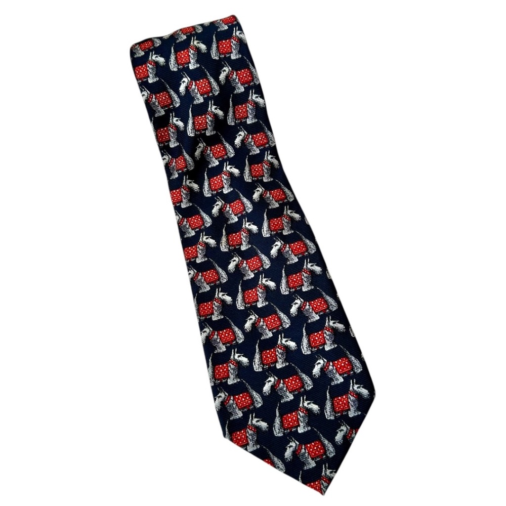 Tie Black Scottish Terrier Red Gray Scottie Dog Men's Tie